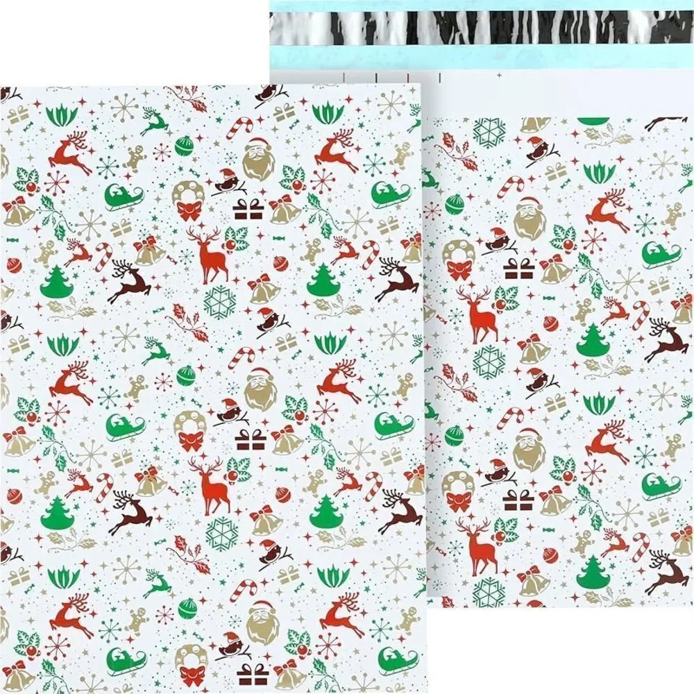 Christmas Print Poly Mailers